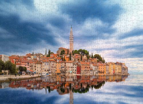 Puzzle für Erwachsene, 1000 Teile, Stadt mit Meerblick, anspruchsvolles pädagogisches Spielzeug zum Stressabbau für Erwachsene und Kinder, 50 x 70 cm von EZMLFA