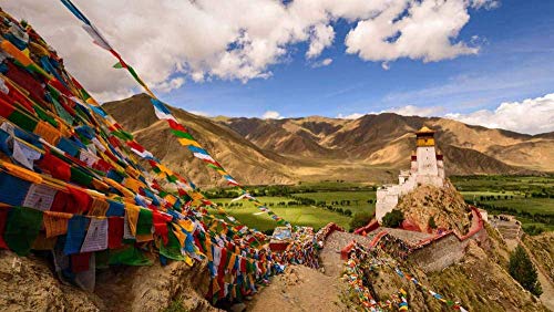 Puzzle für Erwachsene, 1000 Teile, Yumbulakang, Tibet, China, 50 x 70 cm von EZMLFA