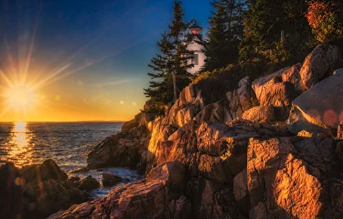 Puzzle für Erwachsene, 1000 Teile, anspruchsvolles Puzzle für Familiengeburtstagsfeiern, Lernspiele, Acadia-Nationalpark, Bass Harbour Head Lighthouse, Blue Mountains Bay, 38 x 52 cm Puzzle für Erwachsene, 1000 Teile, anspruchsvolles Puzzle für Familiengeburtstagsfeiern, Lernspiele, Acadia-Nationalpark, Bass Harbour Head Lighthouse, Blue Mountains Bay, 38 x 52 cm von EZMLFA