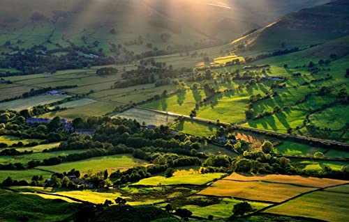 Puzzle für Erwachsene, 1000 Teile, anspruchsvolles Puzzle für Familiengeburtstagsfeiern, Lernspiele, Naturlandschaft, Hügel, Felder, Täler, 50 x 70 cm Puzzle für Erwachsene, 1000 Teile, anspruchsvolles Puzzle für Familiengeburtstagsfeiern, Lernspiele, Naturlandschaft, Hügel, Felder, Täler, 50 x 70 cm von EZMLFA