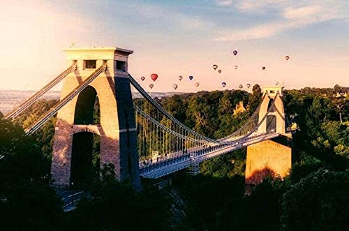 Puzzle für Erwachsene, 2000 Puzzle, anspruchsvolles Spiel, Geschenk, Spielzeug für Erwachsene, Kinder, Teenager, Familienpuzzles, Bristol-Ballon-Festival 70x100CM von EZMLFA
