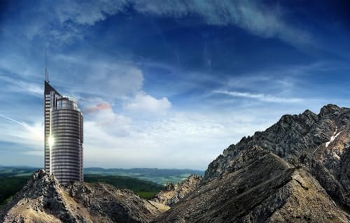 Puzzle für Erwachsene, 2000 Teile, Berge, Wolkenkratzer 70x100CM von EZMLFA