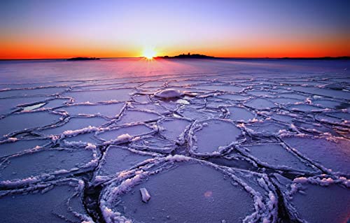 Puzzle für Erwachsene, 2000 Teile, Lernspiele, Heimdekoration, Geschenke für Männer, Naturlandschaft, Sonnenuntergang, See, 70 x 100 cm von EZMLFA