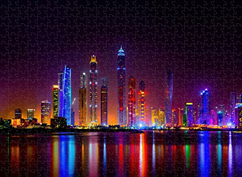 Puzzle für Erwachsene, 2000 Teile, New York Night View, Spiel, Geschenk, 70 x 100 cm von EZMLFA