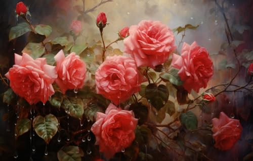 Puzzle für Erwachsene, 2000 Teile, Rosa Rosenblumen, Retro-Kunstmalerei, Gehirn-Herausforderung, 70 x 100 cm Puzzle für Erwachsene, 2000 Teile, Rosa Rosenblumen, Retro-Kunstmalerei, Gehirn-Herausforderung, 70 x 100 cm von EZMLFA