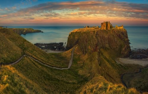 Puzzle für Erwachsene, 2000 Teile, Schottland, Dunnottar Castle Landschaft, unmögliches Puzzle, 70 x 100 cm Puzzle für Erwachsene, 2000 Teile, Schottland, Dunnottar Castle Landschaft, unmögliches Puzzle, 70 x 100 cm von EZMLFA
