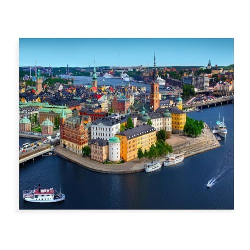 Puzzle für Erwachsene 1000 Teile DIY, Panorama von Stockholm, Kartonpuzzles Schwierige Puzzles Kinder Lernspielzeug Geschenkspiele 38x52CM 70x50CM Puzzle für Erwachsene 1000 Teile DIY, Panorama von Stockholm, Kartonpuzzles Schwierige Puzzles Kinder Lernspielzeug Geschenkspiele 38x52CM 70x50CM von EZMLFA