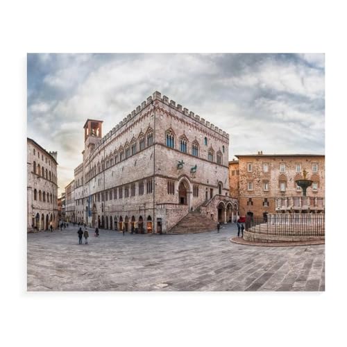 Puzzle für Erwachsene 1000 Teile DIY, Perugia, Kartonpuzzles Schwierige Puzzles Kinder Lernspielzeug Geschenkspiele 50x70CM von EZMLFA