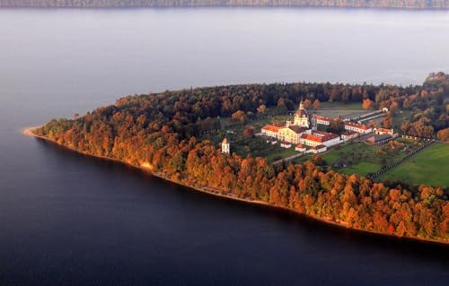 Puzzle für Erwachsene 2000 | Puzzle | 2000-teilige Puzzles für Erwachsene, Meer, Bäume, Kloster, Litauen, Baltikum 70x100CM von EZMLFA