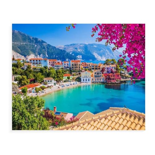 Puzzle für Erwachsene und Kinder, 2000 Teile, Griechenland, buntes Dorf Assos auf Kefalonia, Lernspielzeug, Spiel, Familiendekoration, 38 x 52 cm, 70 x 100 cm Puzzle für Erwachsene und Kinder, 2000 Teile, Griechenland, buntes Dorf Assos auf Kefalonia, Lernspielzeug, Spiel, Familiendekoration, 38 x 52 cm, 70 x 100 cm von EZMLFA