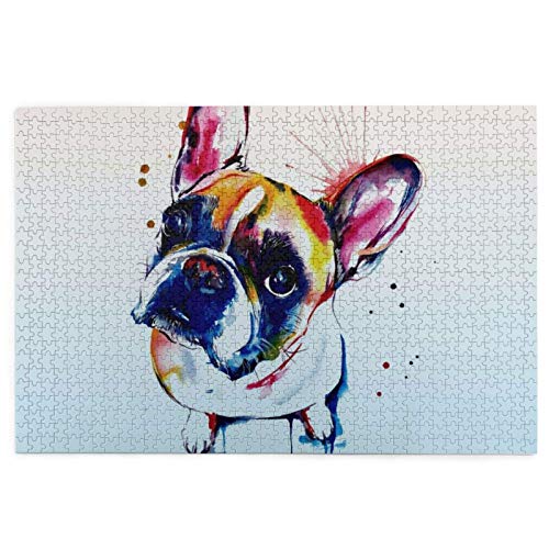 Puzzle mit 1000 Teilen, Französische Bulldogge, Zeichnen, lustiges Lernspielzeug, Lernspiele, Heimdekoration, Puzzle, 38 x 26 cm Puzzle mit 1000 Teilen, Französische Bulldogge, Zeichnen, lustiges Lernspielzeug, Lernspiele, Heimdekoration, Puzzle, 38 x 26 cm von EZMLFA