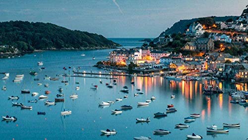 Puzzle mit 1000 Teilen, Salcombe, Devon, für Kinder und Erwachsene, personalisiertes Puzzle-Spiel zum Zusammensetzen, 70 x 50 cm von EZMLFA