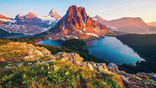 Puzzles 1000 Teile Berge Landschaft und See District Puzzle für Kinder 50x70CM von EZMLFA