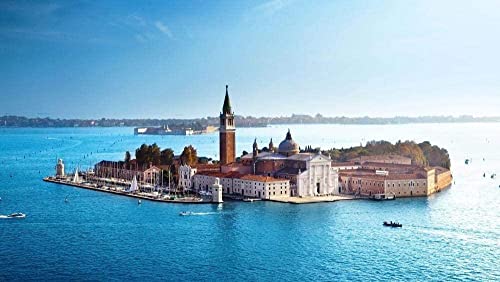 Puzzles 1000 Teile für Erwachsene und Kinder Italienische Insel Städte Pädagogische Dekompressionsspiele Freizeitpuzzle Landschaftspuzzles Spielzeug 50x70CM von EZMLFA