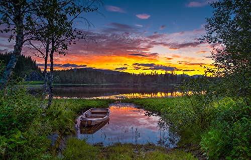 Puzzles für 1000 Teile, unmögliches Puzzle für Erwachsene, Lernspiele, Naturlandschaft, Sonnenuntergang, See, 38 x 52 cm Puzzles für 1000 Teile, unmögliches Puzzle für Erwachsene, Lernspiele, Naturlandschaft, Sonnenuntergang, See, 38 x 52 cm von EZMLFA