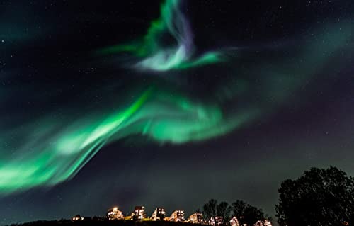 Puzzles für 2000 Teile, unmögliches Puzzle für Erwachsene, Lernspiele, Geschenke für Männer, personalisiertes Foto, Malen nach Zahlen, Naturlandschaft, Nacht, Nordlichter, Norwegen, 70 x 100 cm von EZMLFA