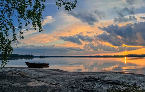 Puzzles für Erwachsene, 1000 Teile, Lernspiele, Heimdekoration, Geschenke für Männer, Naturlandschaft, Sonnenuntergang, See, 38 x 52 cm Puzzles für Erwachsene, 1000 Teile, Lernspiele, Heimdekoration, Geschenke für Männer, Naturlandschaft, Sonnenuntergang, See, 38 x 52 cm von EZMLFA