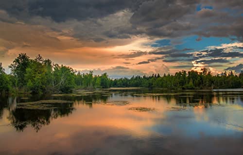 Puzzles für Erwachsene, 1000 Teile, Lernspiele, Heimdekoration, Geschenke für Männer, Naturlandschaft, Sonnenuntergang, See, 50 x 70 cm Puzzles für Erwachsene, 1000 Teile, Lernspiele, Heimdekoration, Geschenke für Männer, Naturlandschaft, Sonnenuntergang, See, 50 x 70 cm von EZMLFA