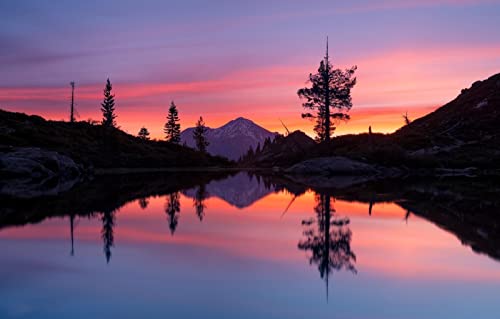 Puzzles für Erwachsene, 1000 Teile, Lernspiele, Naturlandschaft, Sonnenuntergang, Berge, Heart Lake, Mount Shasta, 50 x 70 cm Puzzles für Erwachsene, 1000 Teile, Lernspiele, Naturlandschaft, Sonnenuntergang, Berge, Heart Lake, Mount Shasta, 50 x 70 cm von EZMLFA