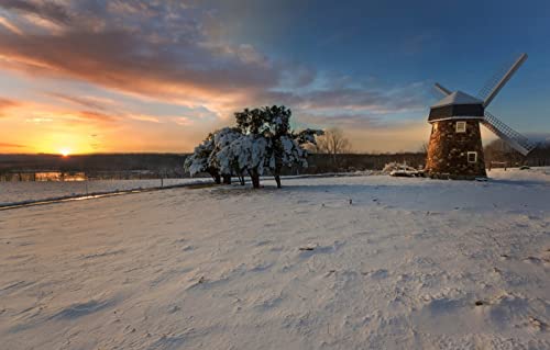 Puzzles für Erwachsene, 1000 Teile, Lernspiele, Naturlandschaft, Sonnenuntergang, See, Holland Mill, Connecticut, 26 x 38 cm Puzzles für Erwachsene, 1000 Teile, Lernspiele, Naturlandschaft, Sonnenuntergang, See, Holland Mill, Connecticut, 26 x 38 cm von EZMLFA