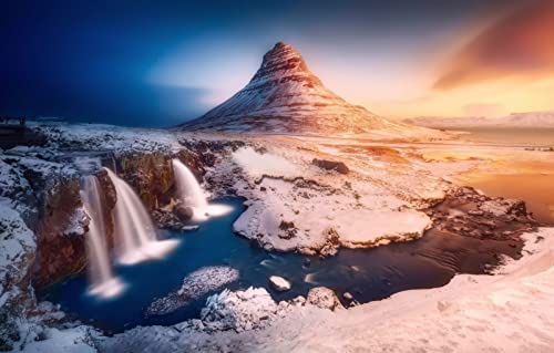 Puzzles für Erwachsene, 1000 Teile, Lernspiele, Naturlandschaft, Wasserfall, Island, Kirkjufer-Berg, 38 x 52 cm Puzzles für Erwachsene, 1000 Teile, Lernspiele, Naturlandschaft, Wasserfall, Island, Kirkjufer-Berg, 38 x 52 cm von EZMLFA