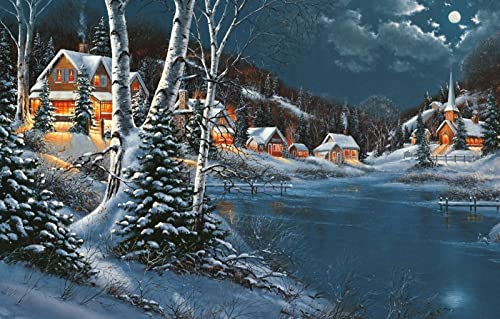 Puzzles für Erwachsene, 2000 Teile, Lernspiele, Naturlandschaft, Häuser, 70 x 100 cm von EZMLFA