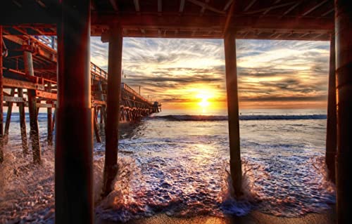 Puzzles für Erwachsene, 2000 Teile, Lernspiele, Naturlandschaft, Sonnenuntergang, Kalifornien, unter dem Pier, 70 x 100 cm Puzzles für Erwachsene, 2000 Teile, Lernspiele, Naturlandschaft, Sonnenuntergang, Kalifornien, unter dem Pier, 70 x 100 cm von EZMLFA