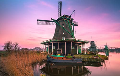 Puzzles für Erwachsene, 2000 Teile, anspruchsvolles Spiel für die ganze Familie, für Frauen, Geschenke für Männer, Naturlandschaft, Sonnenuntergang, Windmühle, 70 x 100 cm Puzzles für Erwachsene, 2000 Teile, anspruchsvolles Spiel für die ganze Familie, für Frauen, Geschenke für Männer, Naturlandschaft, Sonnenuntergang, Windmühle, 70 x 100 cm von EZMLFA
