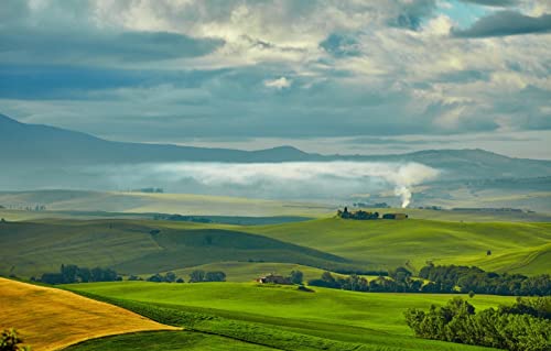 Puzzles für Erwachsene, 2000-teiliges Puzzle, anspruchsvolles Spiel für das Ganze, für Frauen, Geschenke für Männer, Naturlandschaft, Wolken, Felder, Italien, 70 x 100 cm Puzzles für Erwachsene, 2000-teiliges Puzzle, anspruchsvolles Spiel für das Ganze, für Frauen, Geschenke für Männer, Naturlandschaft, Wolken, Felder, Italien, 70 x 100 cm von EZMLFA