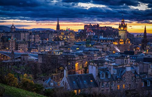 Puzzlespiel 3D Puzzle 1000 Teile Stadt Edinburgh, Schottland 50x70CM von EZMLFA
