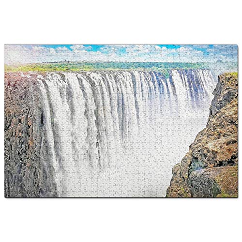 Sambia-Puzzle, 2000 Teile, Victoriafälle, Livingstone, Sambia, Puzzlespiel, Kunstwerk, Reisesouvenir, Papier, 70 x 100 cm Sambia-Puzzle, 2000 Teile, Victoriafälle, Livingstone, Sambia, Puzzlespiel, Kunstwerk, Reisesouvenir, Papier, 70 x 100 cm von EZMLFA