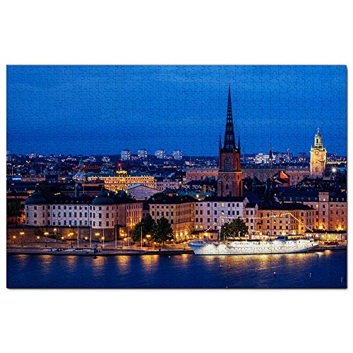 Schweden Stockholm Stadtbild-Puzzle 1000 Teile Puzzle Spiel für Erwachsene Grafik Reise Souvenir 50x70CM von EZMLFA