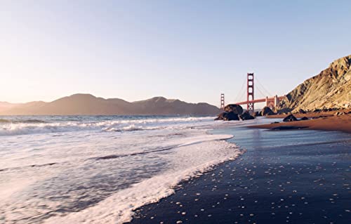 Spiel des Jahres Puzzle 1000 Teile, Naturschönheit, San Francisco, Golden Gate Bridge, Golden Gate Strait, Bucht von San Francisco 38x52CM von EZMLFA