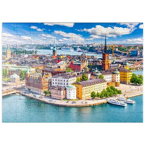 Stockholmer Altstadt (Gamla Stan), Schweden – Premium-Puzzle mit 1000 Teilen, 70 x 50 cm von EZMLFA