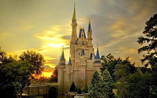 Sunset Landschaft Castle, 2000 Teile Puzzle, Lernspiele, Gehirn Herausforderung Puzzle für Kinder Spielzeug (75 x 50) 70x100CM von EZMLFA