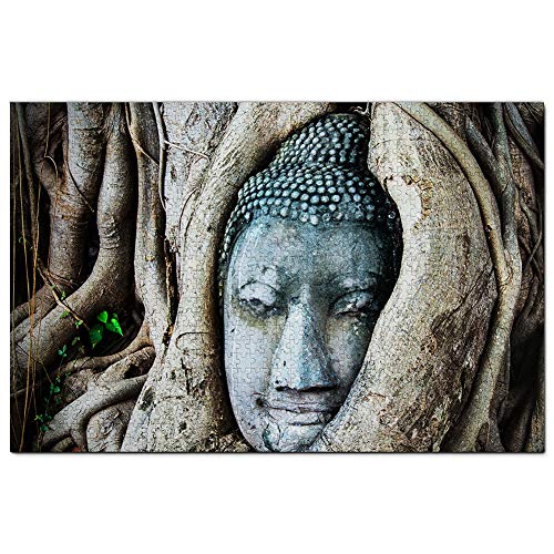Thailand Ayutthaya Puzzle 1000 Teile Spiel Kunstwerk Reise Souvenir 26x38CM von EZMLFA