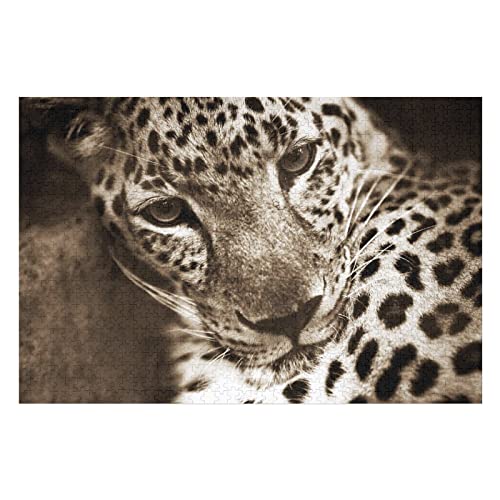 Tier-Puzzle-Set für Erwachsene, 1000 Teile, Leopardenmuster, Puzzles für Erwachsene, Teenager, Kinder, Lernspiele, schwierige Puzzles, 26 x 38 cm Tier-Puzzle-Set für Erwachsene, 1000 Teile, Leopardenmuster, Puzzles für Erwachsene, Teenager, Kinder, Lernspiele, schwierige Puzzles, 26 x 38 cm von EZMLFA