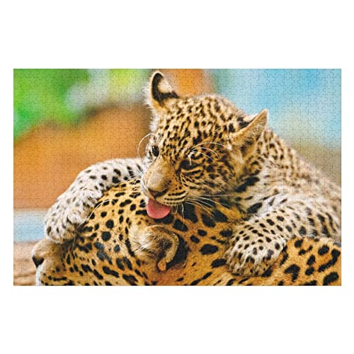 Tier-Puzzle-Set für Erwachsene, 2000 Teile, Leoparden-Grafik-Puzzles, für Frauen und Männer, Spiele, Unterhaltung, lustige Puzzles, 70 x 100 cm von EZMLFA