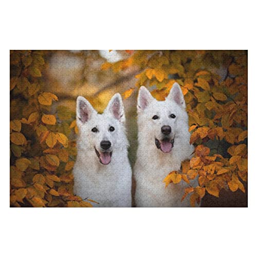 Tierpuzzle-Set für Erwachsene, 1000 Teile, Hundemuster, Puzzle für Kinder, Spiele für Erwachsene, Unterhaltung, schwierige Puzzles, 50 x 70 cm von EZMLFA
