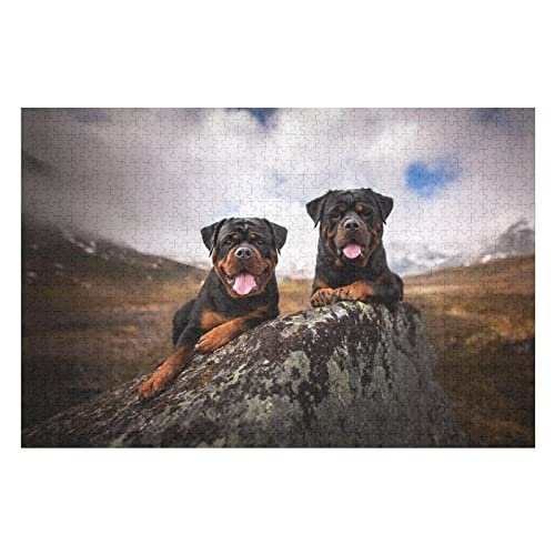 Tierpuzzle-Set für Erwachsene, 1000 Teile, Hundemuster-Puzzles, für Erwachsene und Jugendliche, Spiele, Unterhaltung, Gehirn-Herausforderung, Puzzle, 50 x 70 cm von EZMLFA