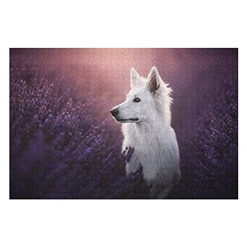 Tierpuzzle für Erwachsene, 1000 Teile, Hundemuster, Puzzles für Kinder, Spiele für Erwachsene, Unterhaltung, schwierige Puzzles, 50 x 70 cm von EZMLFA