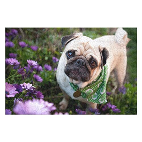 Tierpuzzle für Erwachsene, 1000 Teile, Hundemuster-Puzzle, für Erwachsene, Teenager, Kinder, zur Heimdekoration, schwierige Puzzles, 50 x 70 cm von EZMLFA