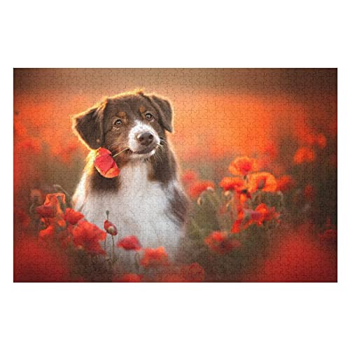 Tierpuzzle für Erwachsene, 1000 Teile, Hundemuster-Puzzles, für Frauen und Männer, Spiele, Unterhaltung, Premium-Puzzles, 50 x 70 cm von EZMLFA