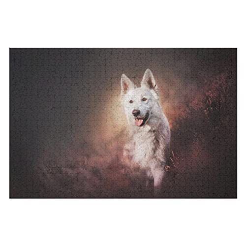 Tierpuzzle für Erwachsene, 1000 Teile, Hundemuster-Puzzles, für Frauen und Männer, Spiele, Unterhaltung, schwierige und Harte Puzzles, 50 x 70 cm von EZMLFA