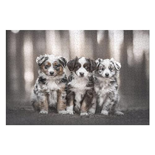 Tierpuzzle für Erwachsene, 1000 Teile, Hundemuster-Puzzles, für Kinder und Erwachsene, Spiele, Unterhaltung, lustige Puzzles, 50 x 70 cm von EZMLFA