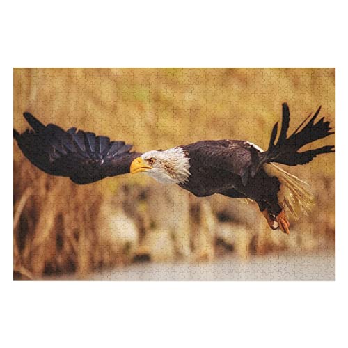 Tierpuzzle für Erwachsene, 1000 Teile, Weißkopfseeadler-Muster, Puzzle für Erwachsene, Jugendliche, Kinder, Familie, anspruchsvolles Denkspiel, 26 x 38 cm von EZMLFA