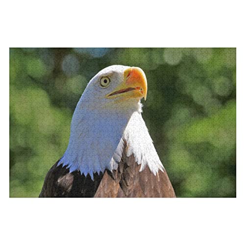 Tierpuzzle für Erwachsene, 1000 Teile, Weißkopfseeadler-Muster, Puzzles für Kinder und Erwachsene, Spiele, Unterhaltung, großes Puzzle, 50 x 70 cm von EZMLFA