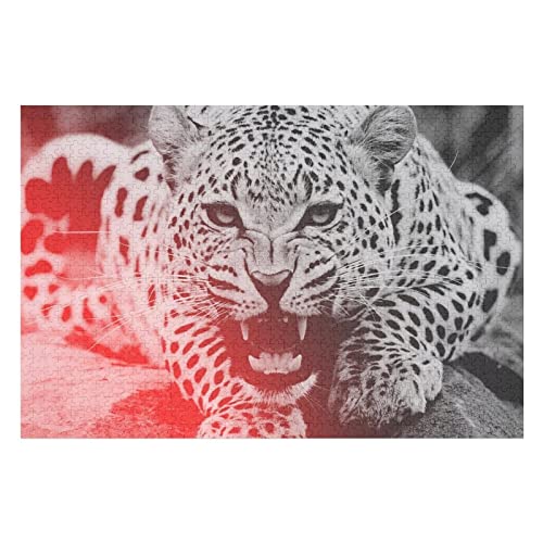 Tierpuzzle für Erwachsene, 2000 Teile, Leopardenmuster-Puzzles für Frauen und Männer, ideal zur Entspannung, Meditation, Hobby, Premium-Puzzles, 70 x 100 cm von EZMLFA
