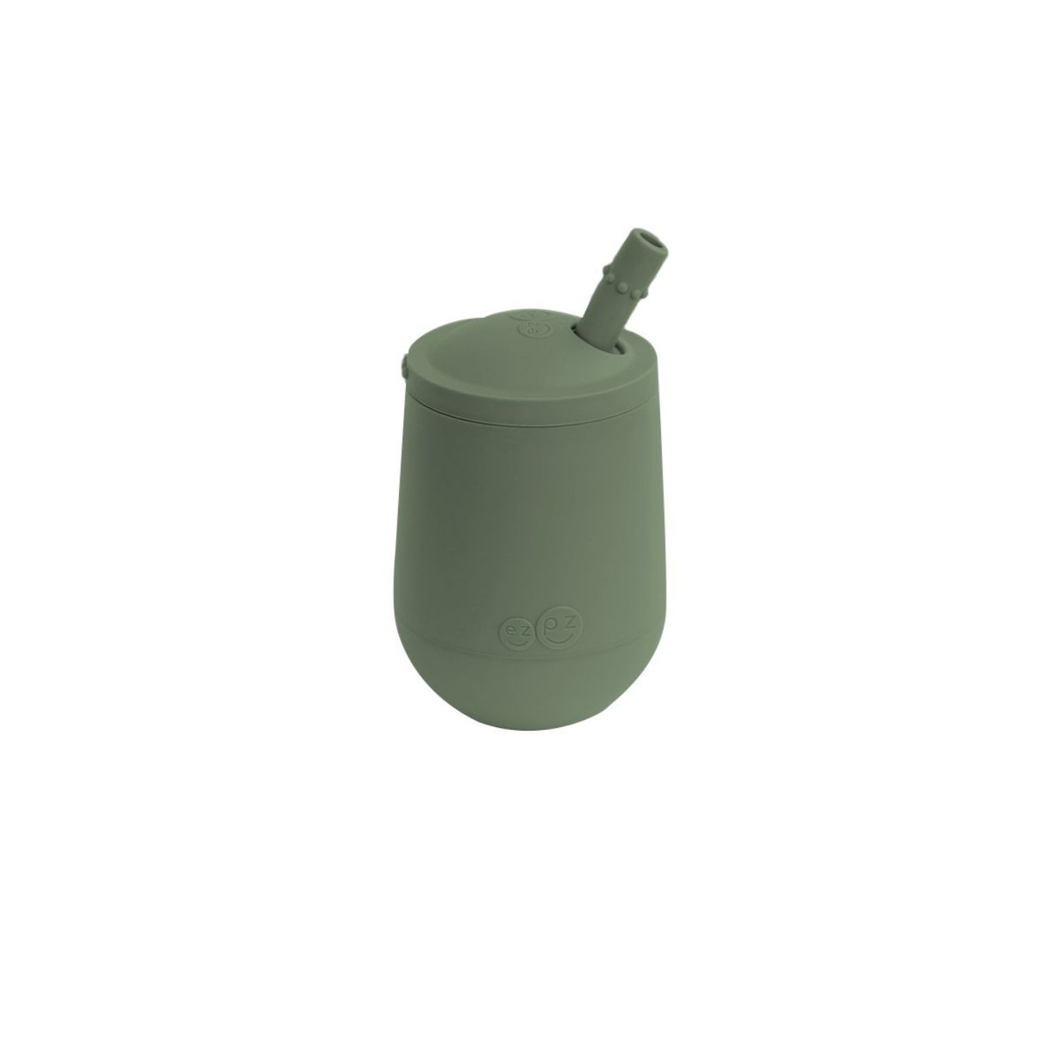 EZPZ Mini Cup + Strohhalm aus Silikon - Oliv EZPZ Mini Cup + Strohhalm aus Silikon - Oliv von EZPZ