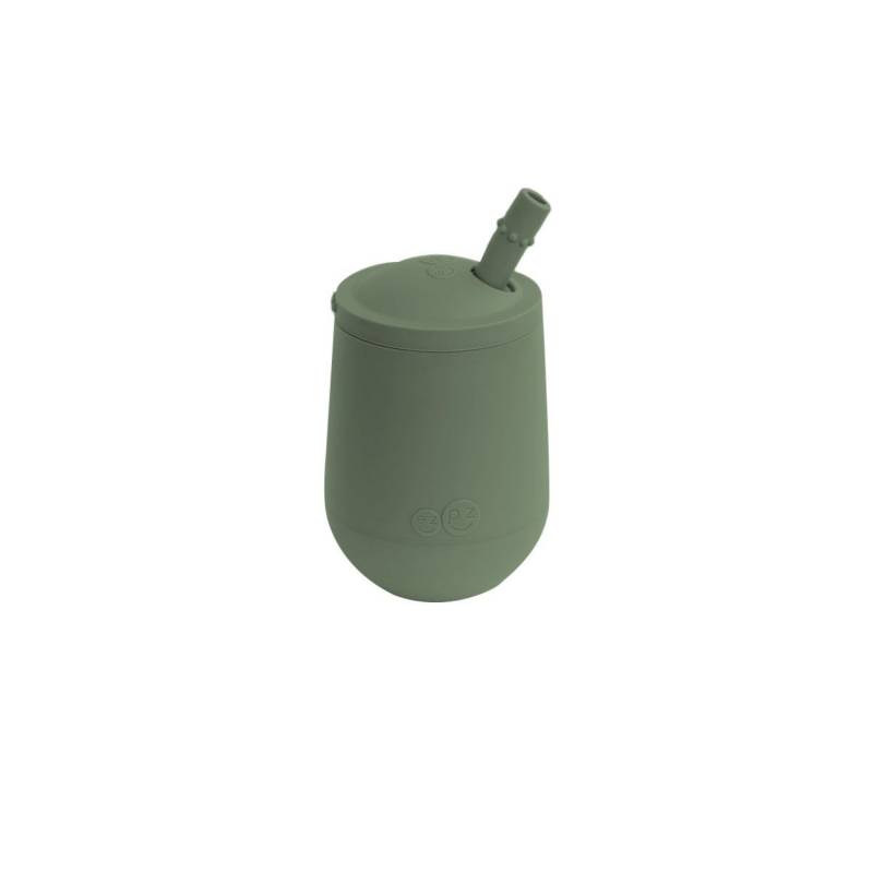 EZPZ Mini Cup + Strohhalm aus Silikon - Oliv von EZPZ